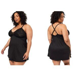 Torrid Curve Microfiber Deep V Slip, size 4